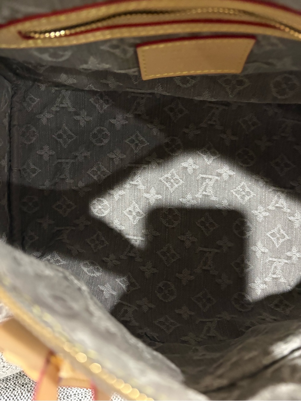 Source Unknown Beige Monogram Canvas Satchel with Gold Hardware - Picture 5 of 15